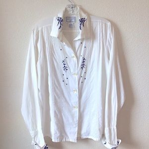 April Cornell handkerchief Cotten,embroidered.